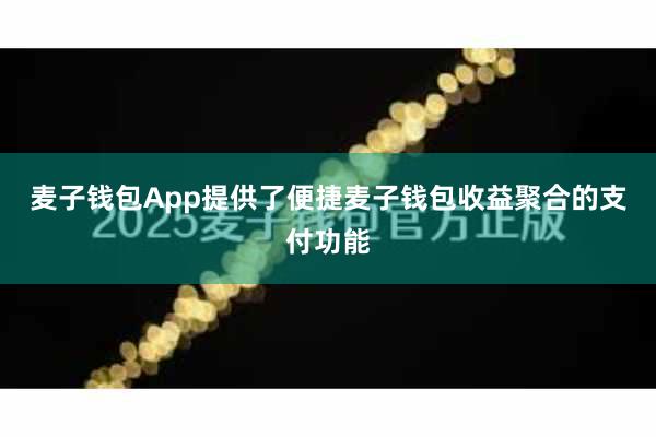 麦子钱包App提供了便捷麦子钱包收益聚合的支付功能